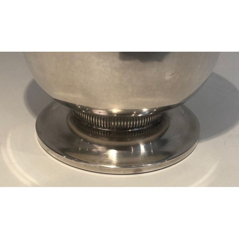 French Silver-Plated Champagne Bucket with Shell Handles — Triple Hallmarked, Circa 1930