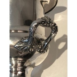 French Silver-Plated Champagne Bucket with Foliate Scroll Handles — Belle Époque, Circa 1900