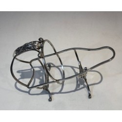 Silver-Plated Louis XVI Style Wine Bottle Cradle — Wiskemann, Brussels, Circa 1900