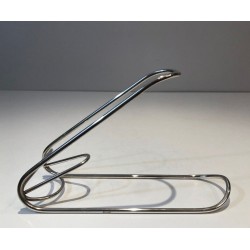 Silver-Plated Twisted Wire Single-Bottle Wine Cradle — French Work, Circa 1930