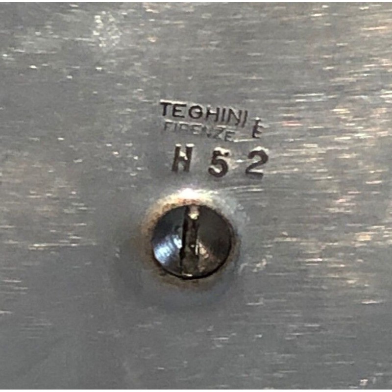 Seau à Glaçons en Forme de Poire en Métal Argenté à Poignée Feuillage — Teghini, Florence, Vers 1970