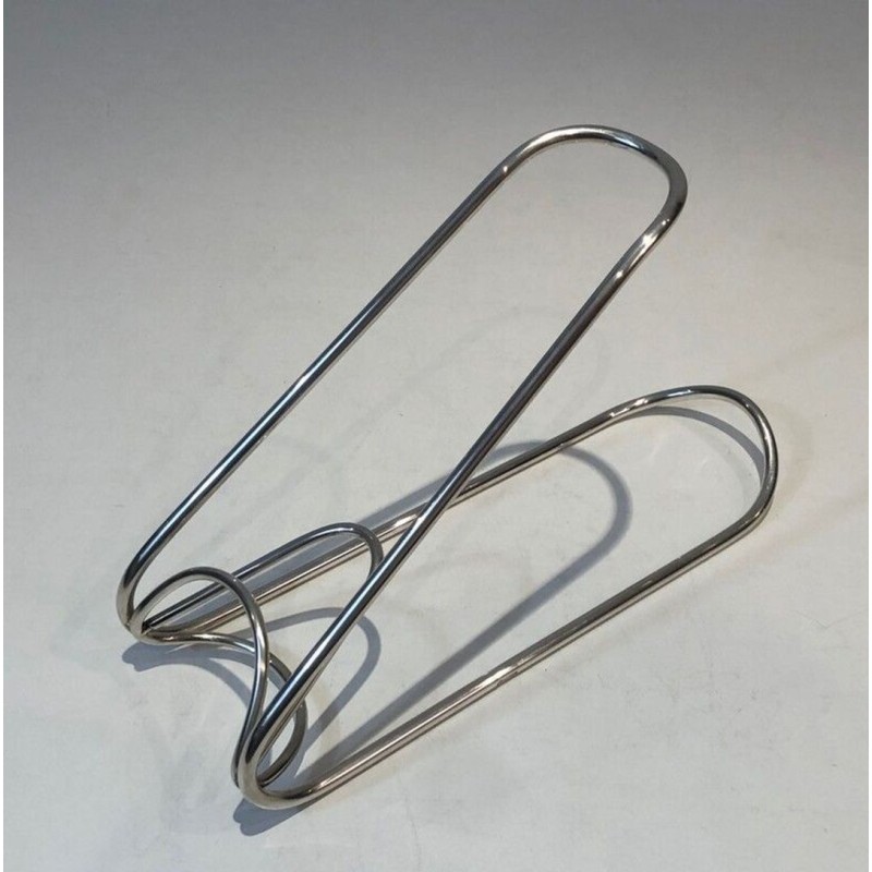 Silver-Plated Twisted Wire Single-Bottle Wine Cradle — French Work, Circa 1930