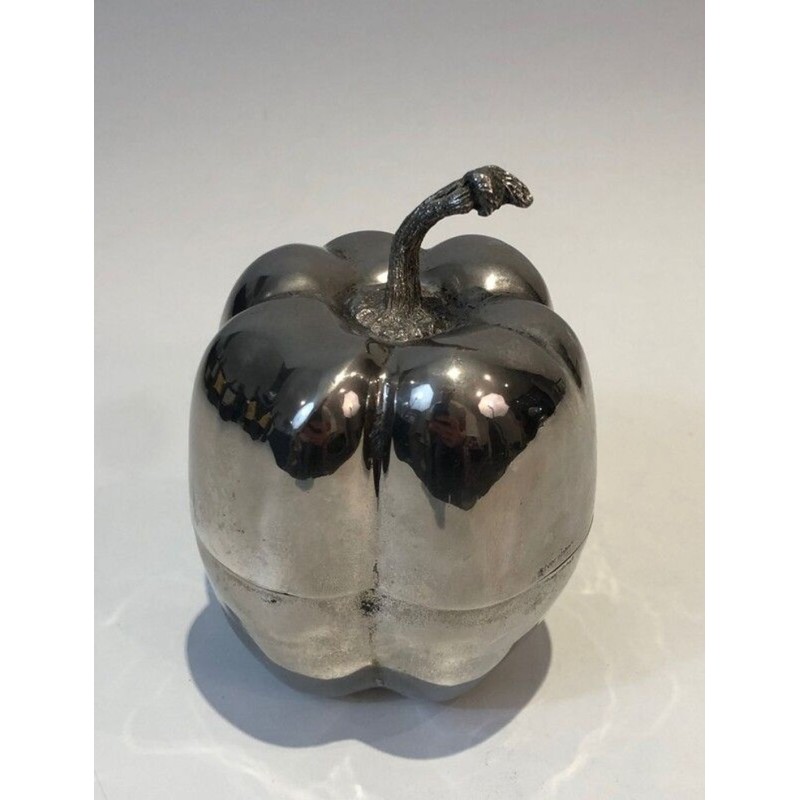 Silver-Plated Bell Pepper Ice Bucket — French Work, Circa 1970