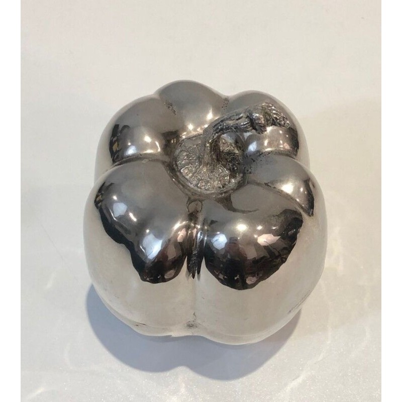 Silver-Plated Bell Pepper Ice Bucket — French Work, Circa 1970