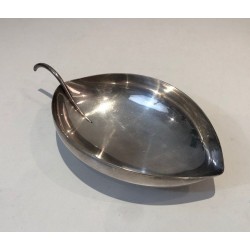 Silver-Plated Leaf-Form Vide-Poche — Christofle, Gallia, France, Circa 1930