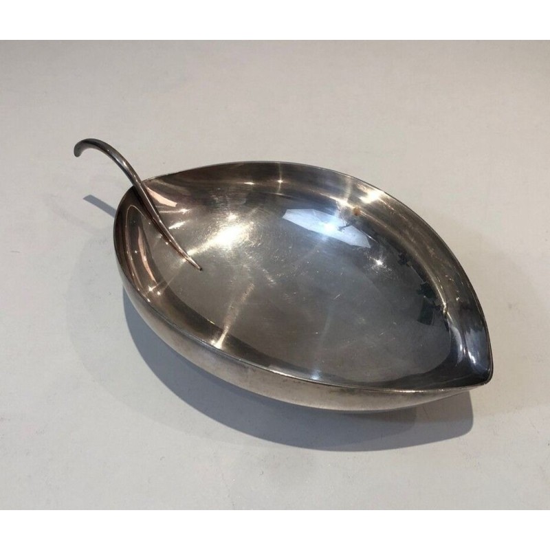 Silver-Plated Leaf-Form Vide-Poche — Christofle, Gallia, France, Circa 1930