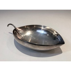 Silver-Plated Leaf-Form Vide-Poche — Christofle, Gallia, France, Circa 1930