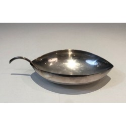 Silver-Plated Leaf-Form Vide-Poche — Christofle, Gallia, France, Circa 1930