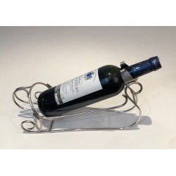 Silver-Plated Sleigh-Form Wine Bottle Cradle — French Silversmith Work, Circa 1930