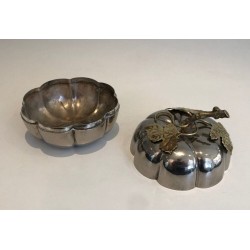 Silver-Plated and Gilt Brass Pumpkin Ice Bucket — Gallia, France, Circa 1970