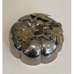 Silver-Plated and Gilt Brass Pumpkin Ice Bucket — Gallia, France, Circa 1970