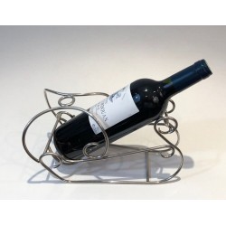 Porte-Bouteilles en Métal Argenté