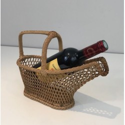 Porte-Bouteille En Rotin