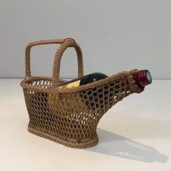 Porte-Bouteille En Rotin