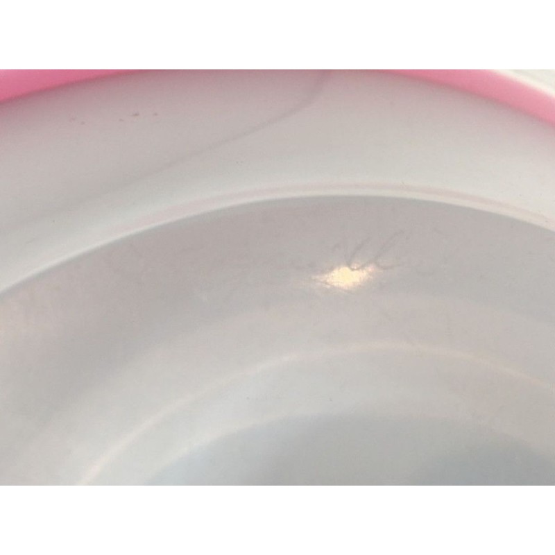 Free-Form Cased Crystal Bowl in Deep Raspberry Pink — Signed, Scandinavian Work, Circa 1970