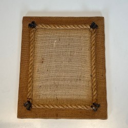 Photo Frame in Rope and Woven Canvas by Audoux-Minet — French Work, Circa 1950