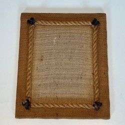 Photo Frame in Rope and Woven Canvas by Audoux-Minet — French Work, Circa 1950