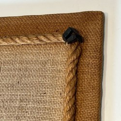 Photo Frame in Rope and Woven Canvas by Audoux-Minet — French Work, Circa 1950