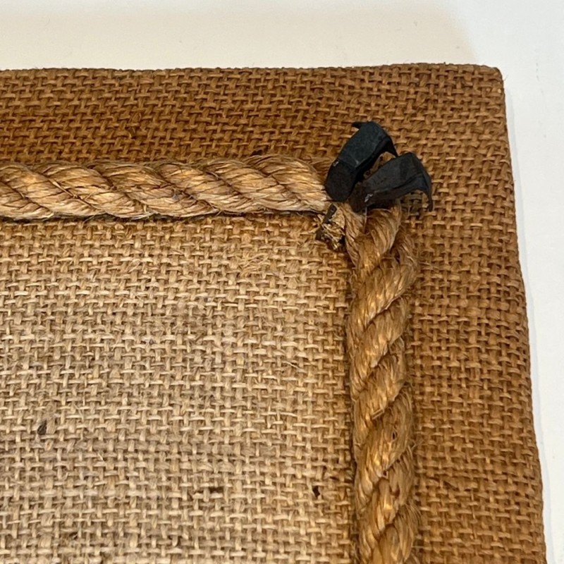 Photo Frame in Rope and Woven Canvas by Audoux-Minet — French Work, Circa 1950