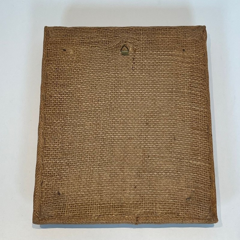 Photo Frame in Rope and Woven Canvas by Audoux-Minet — French Work, Circa 1950