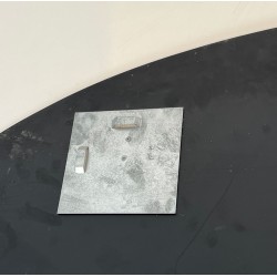 Grand Miroir Ovale Horizontal au Contour en Verre Taupe de Fontana Arte — Travail Italien, Vers 1970