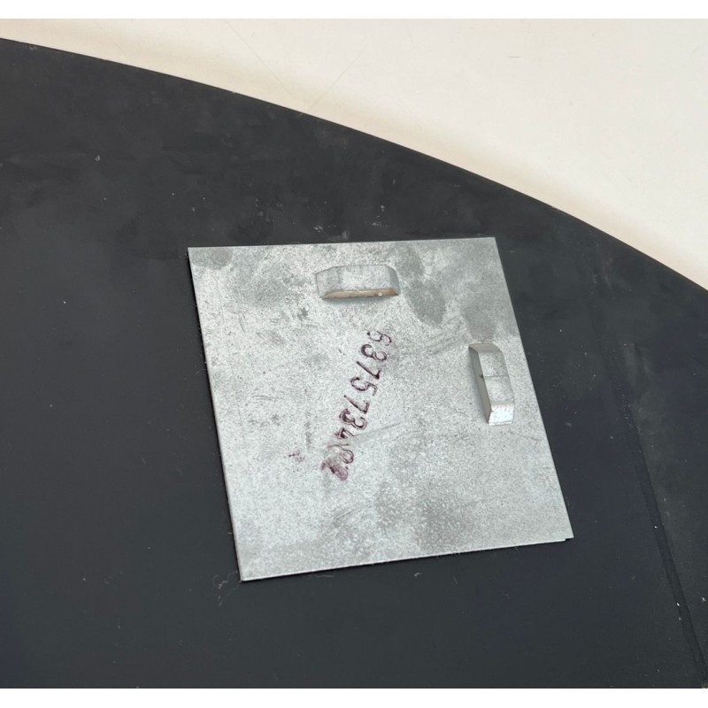 Grand Miroir Ovale Horizontal au Contour en Verre Taupe de Fontana Arte — Travail Italien, Vers 1970