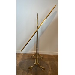 Important Miroir Psyché de Sol de Style Empire en Bronze et Laiton — Travail Français, Vers 1880