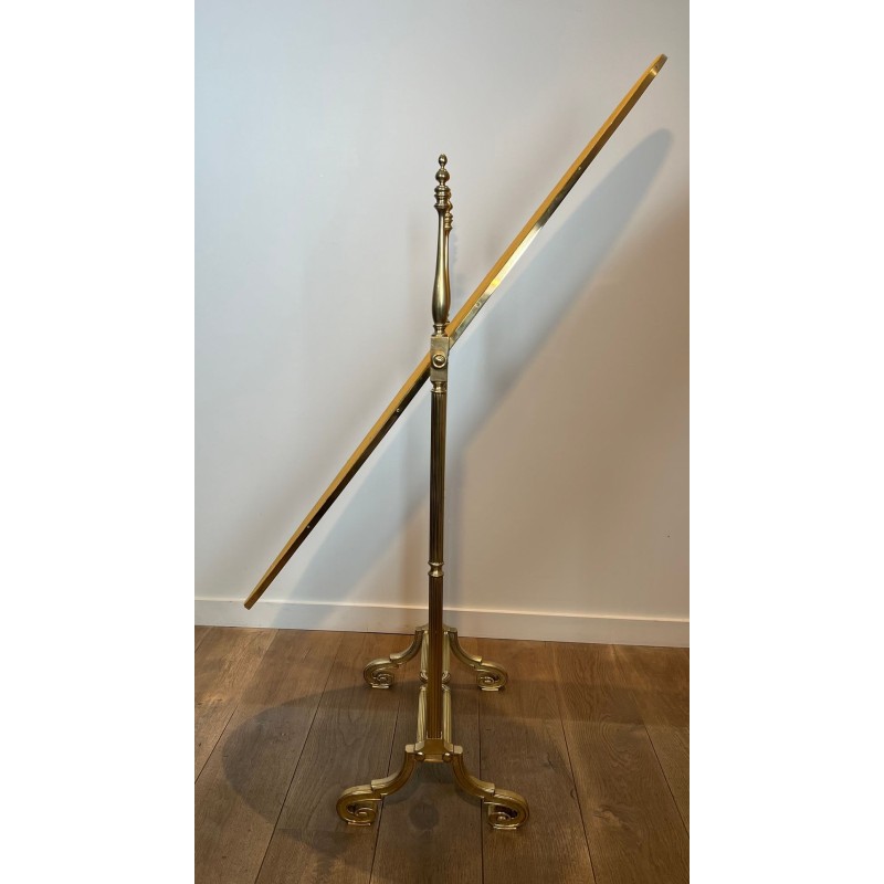 Large Empire Style Full-Length Bronze and Brass Psyché Mirror — French Work, Circa 1880