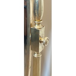 Large Empire Style Full-Length Bronze and Brass Psyché Mirror — French Work, Circa 1880