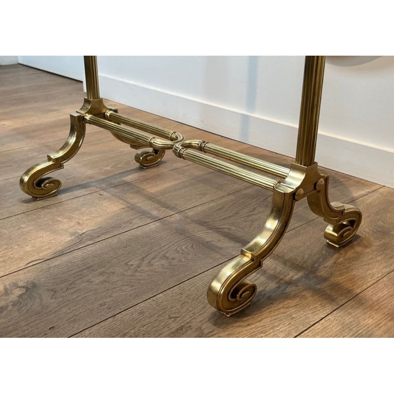 Important Miroir Psyché de Sol de Style Empire en Bronze et Laiton — Travail Français, Vers 1880