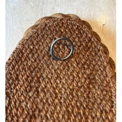Oval Braided Rope Mirror in the Style of Audoux-Minet — French Work, Circa 1970