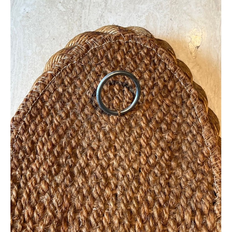 Oval Braided Rope Mirror in the Style of Audoux-Minet — French Work, Circa 1970