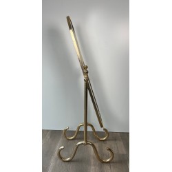 Miroir Psyché Basculant en Laiton, de Sol — Travail Français, Vers 1970