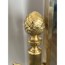 Neoclassical Brass Psyché Mirror in the Style of Maison Jansen — French Work, Circa 1970