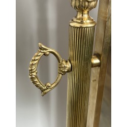 Neoclassical Brass Psyché Mirror in the Style of Maison Jansen — French Work, Circa 1970