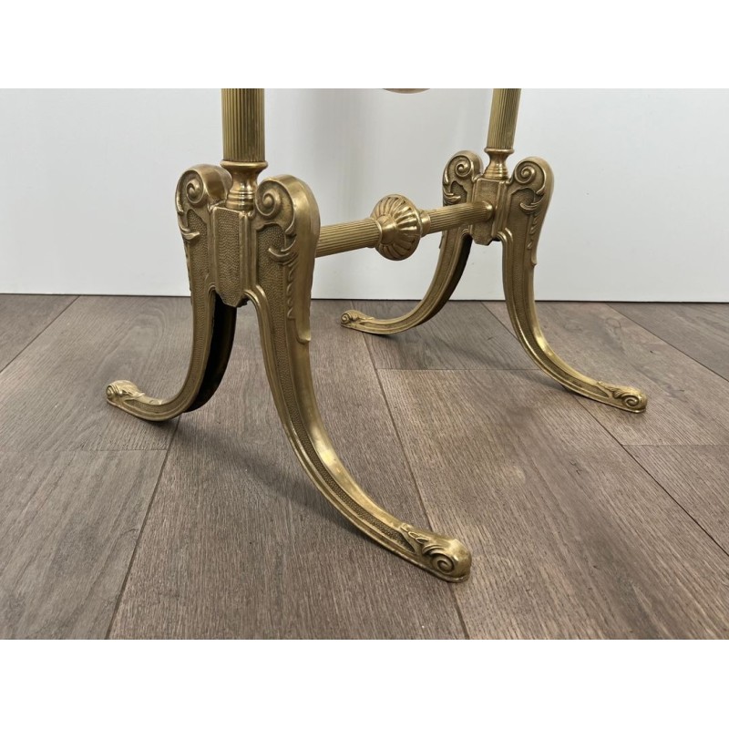 Miroir Psyché Néoclassique en Laiton dans le Goût de la Maison Jansen — Travail Français, Vers 1970