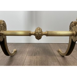 Miroir Psyché Néoclassique en Laiton dans le Goût de la Maison Jansen — Travail Français, Vers 1970