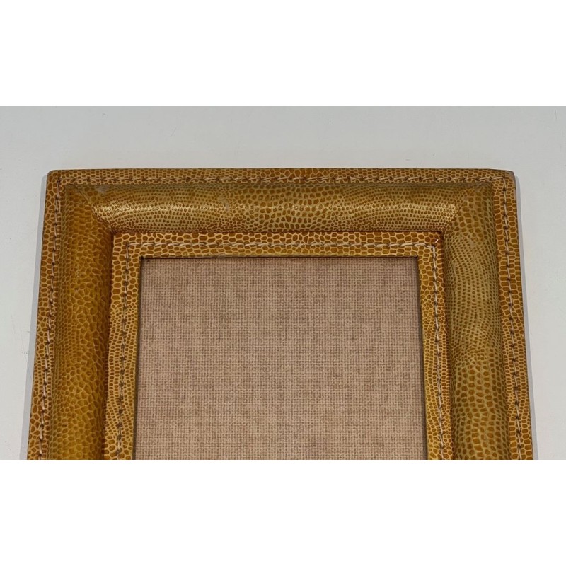 Stitched Leather Picture Frame by Cellier — French Work, Circa 1970
