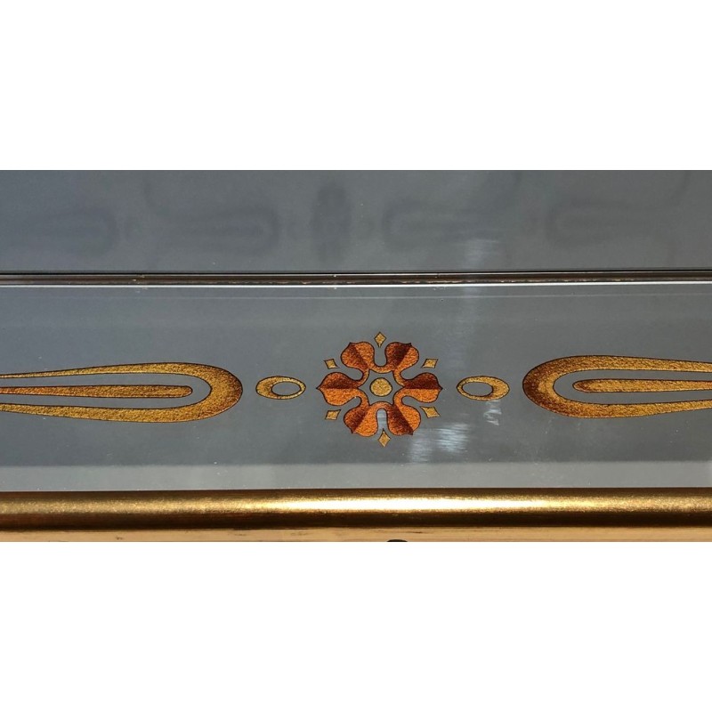 Large Mirror with Engraved and Gilded Neoclassical Decorations — French Work, Circa 1970