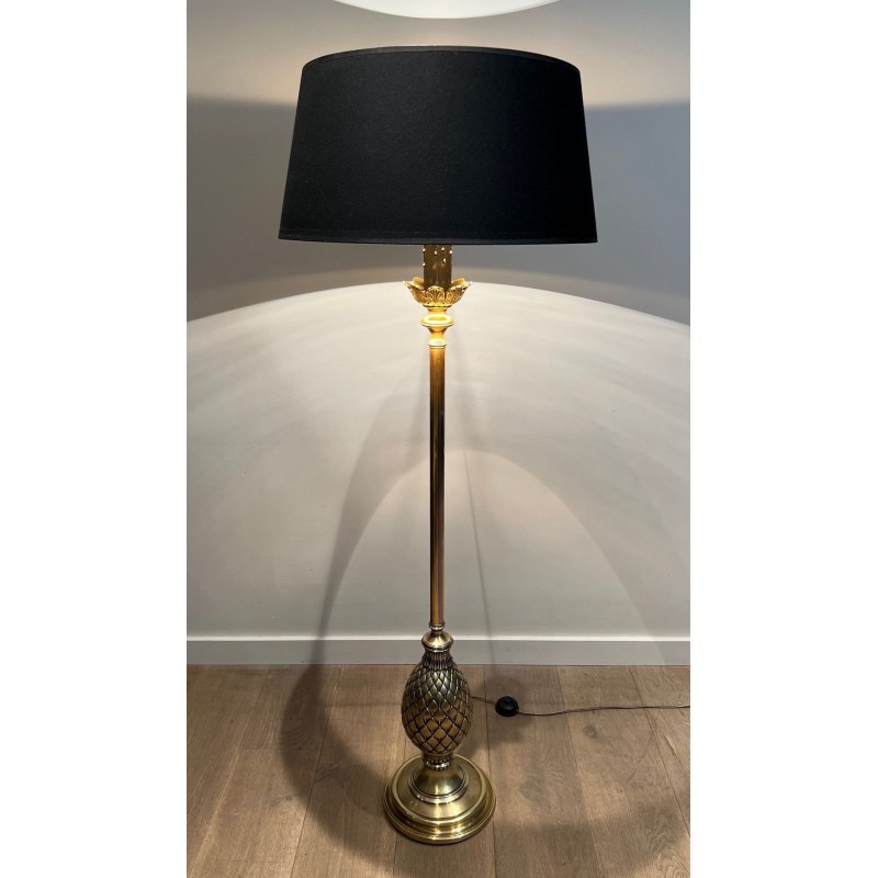 Pineapple Brass Floor Lamp, Style of Maison Charles, c.1970 | Maison BARROIS