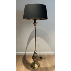 Pineapple Brass Floor Lamp, Style of Maison Charles, c.1970 | Maison BARROIS