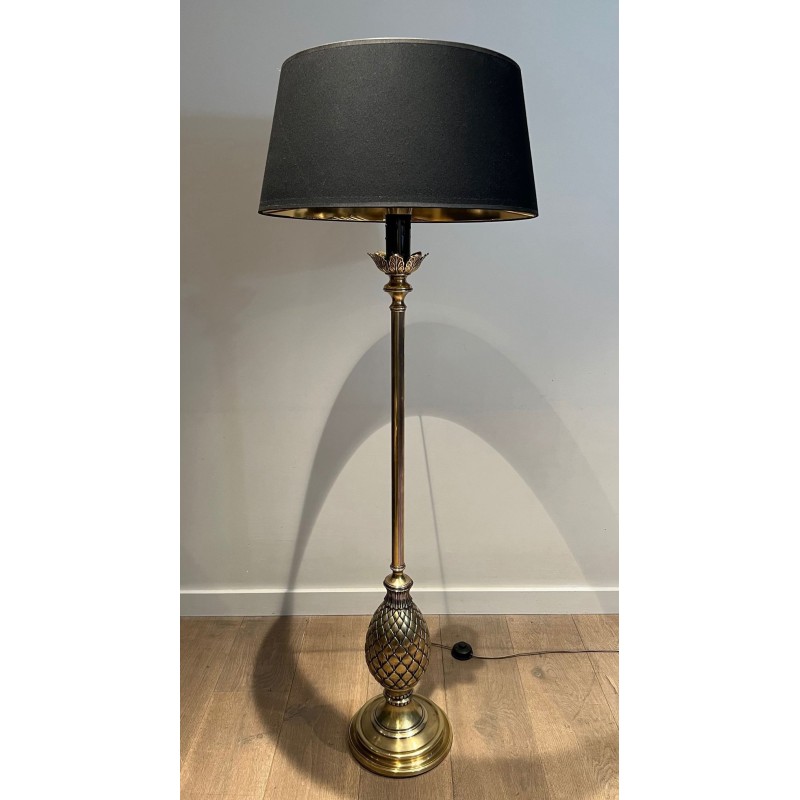 Pineapple Brass Floor Lamp, Style of Maison Charles, c.1970 | Maison BARROIS