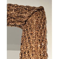 Square Woven Rope Mirror Attributed to Audoux-Minet