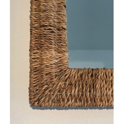 Miroir à Cadre en Corde dans le Goût d’Audoux-Minet