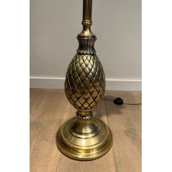 Pineapple Brass Floor Lamp, Style of Maison Charles, c.1970 | Maison BARROIS