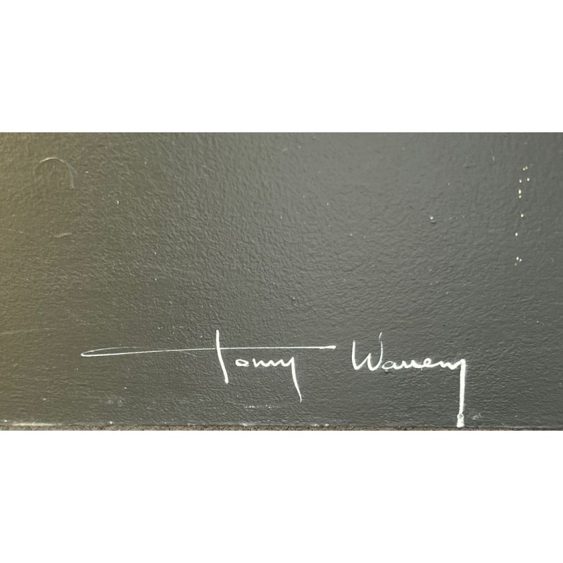  Pair of Large Decorative Gouaches Signed Tony Warren