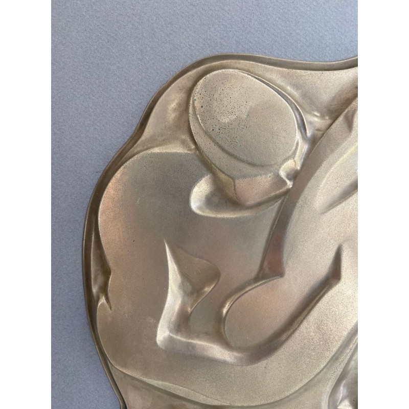 Tableau Représentant une Sculpture en Laiton. Vers 1970