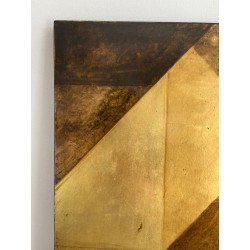 “Les Deux Amis” — Lacquered Panel, Signed Gobing, 1986