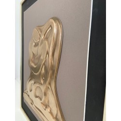 Brass Wall Relief — Two Entwined Figures, French Work, Circa 1970