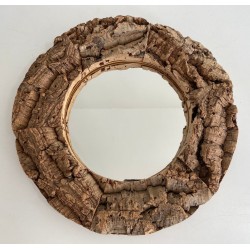 Cork and Wood Mirror